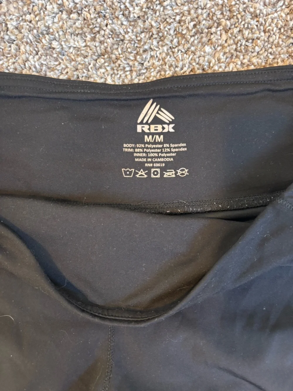 RBX Black Women's Athletic Shorts with Subtle Logo - Picture 2 of 2